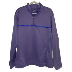 Nike Golf Mens Purple 1/4 Zip Long Sleeve Pullover Tour Performance Size Large